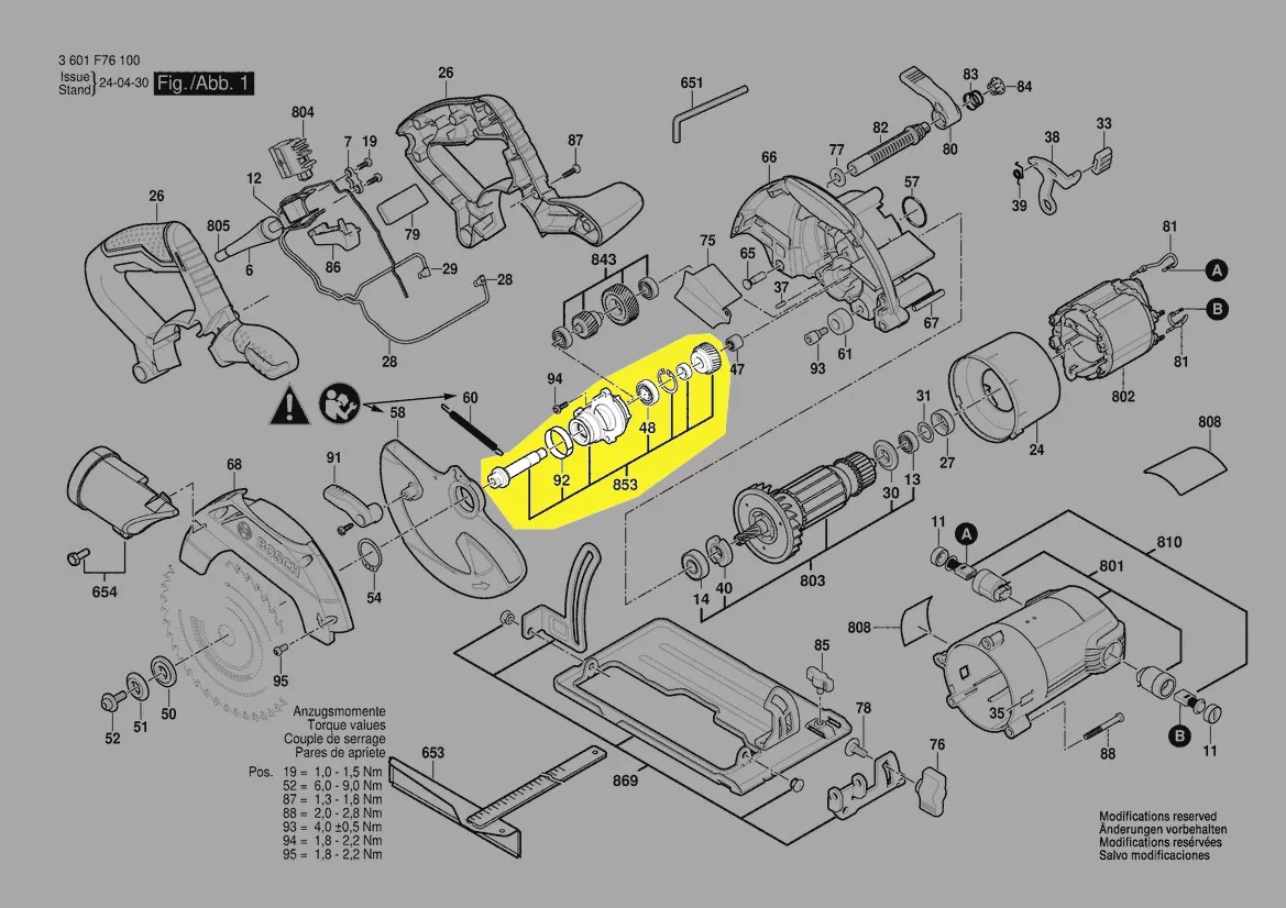 flasque + arbre entraînement lame réf. 1 619 P11 495 BOSCH